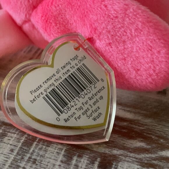 “Pinky” Beanie Babies 1995 Limited Edition of 10,000 Tampa Bay Devil Rays Gift - Picture 9 of 13